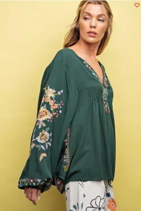 Embroidered in the Garden Blouse