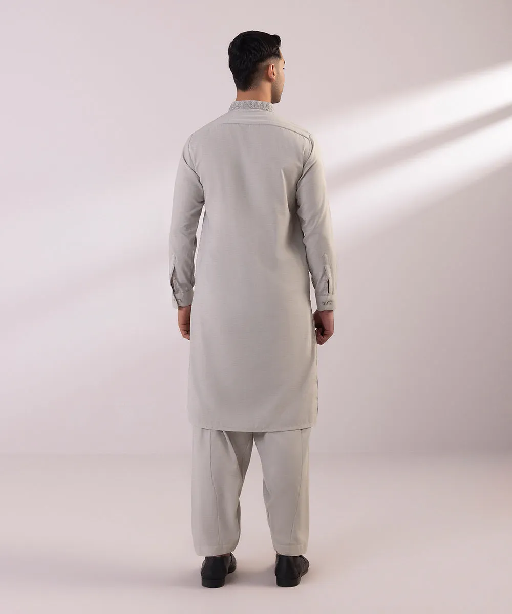 Embroidered Wash & Wear Suit