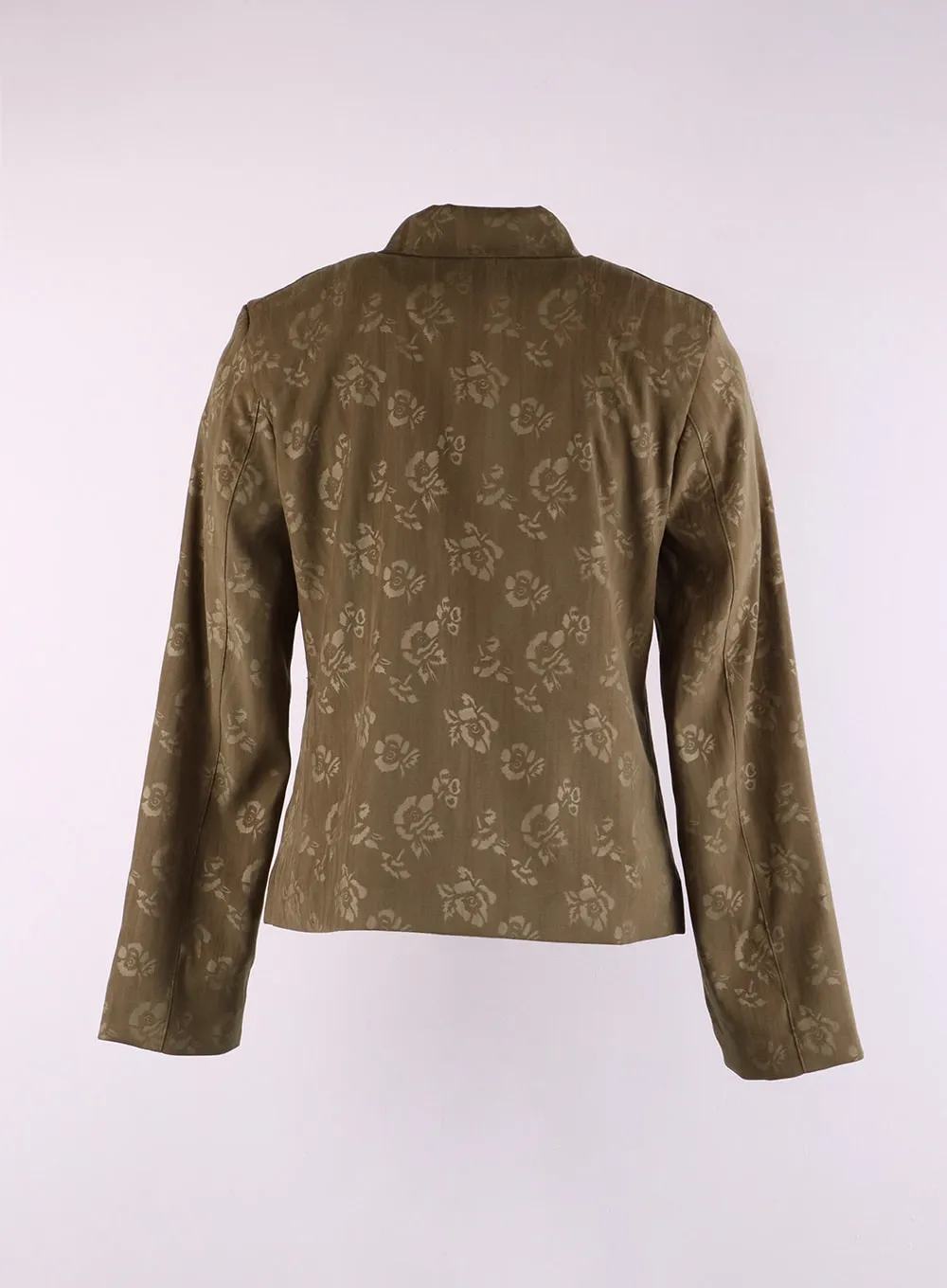 Floral Jacquard Zip-Up Jacket CJ426