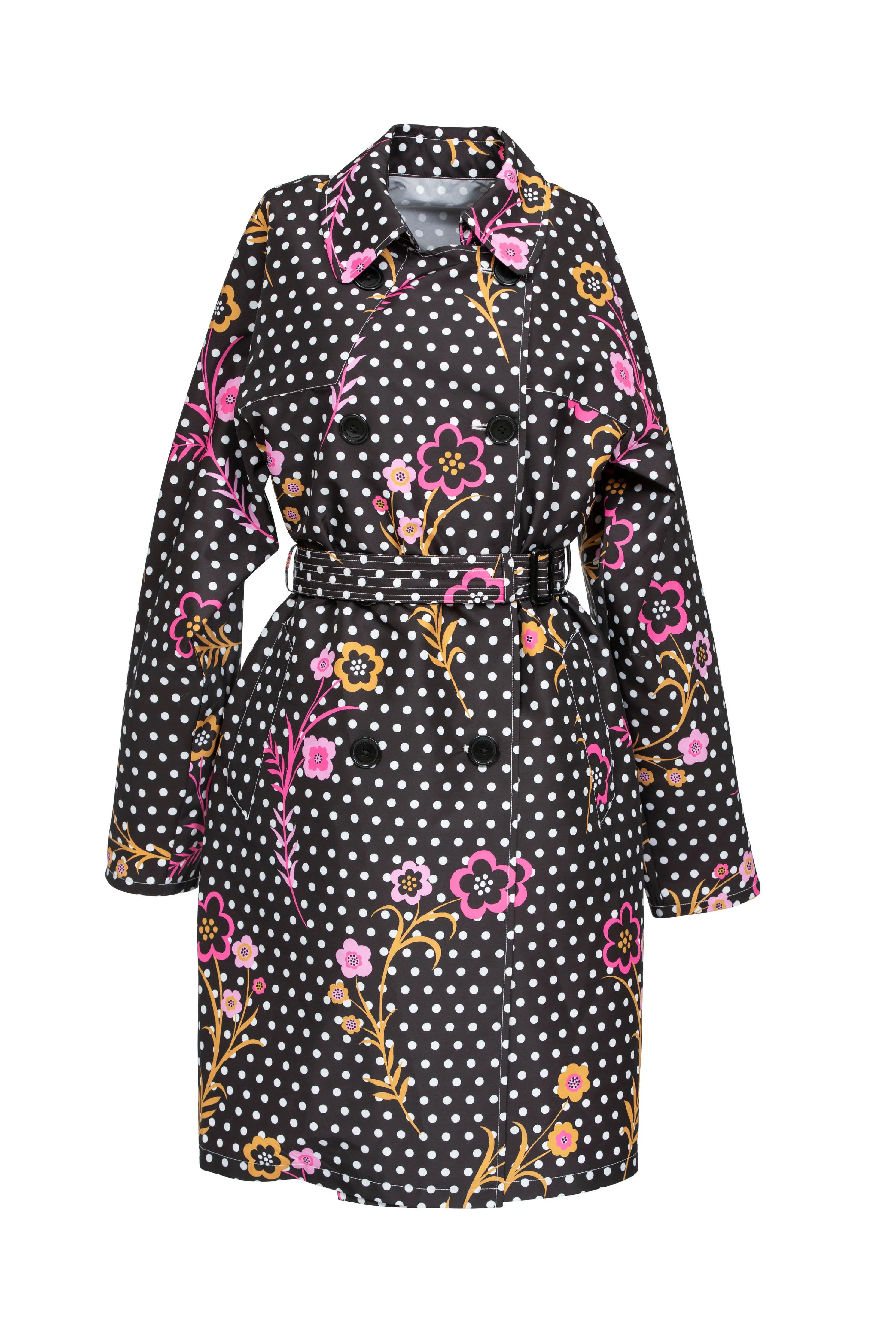 Floral Raincoat Noir