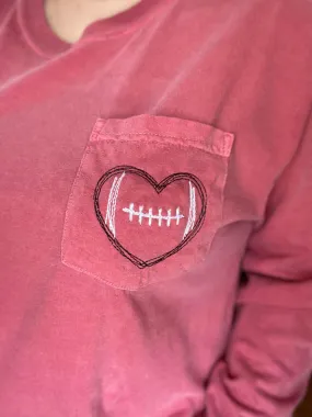 Football Embroidered Long Sleeve