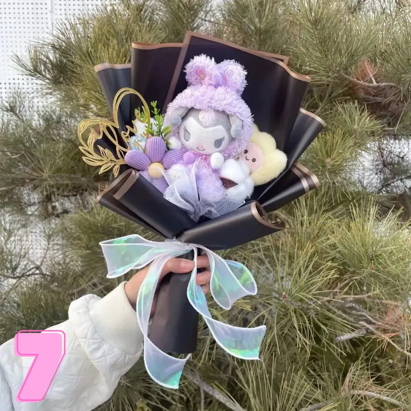 Graceful Plush Floral Arrangement Gift