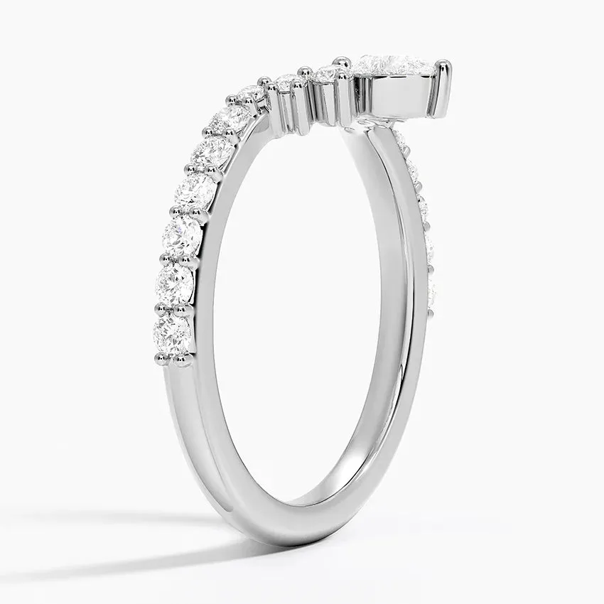 Grand Lunette Wedding Band Ring - LR114