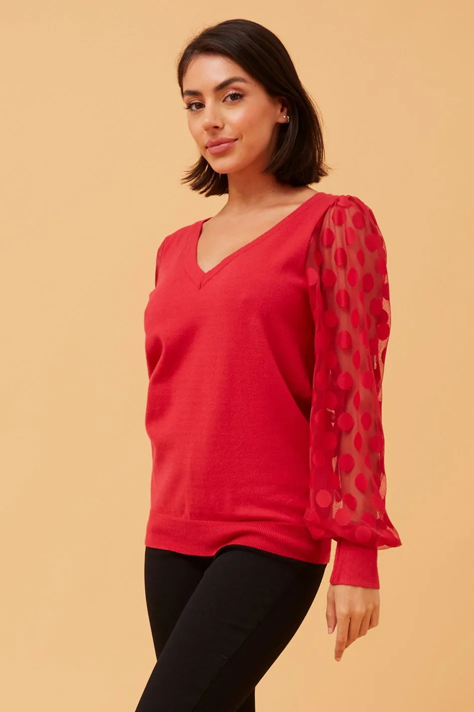 HENRIETTA POLKA DOT KNIT JUMPER