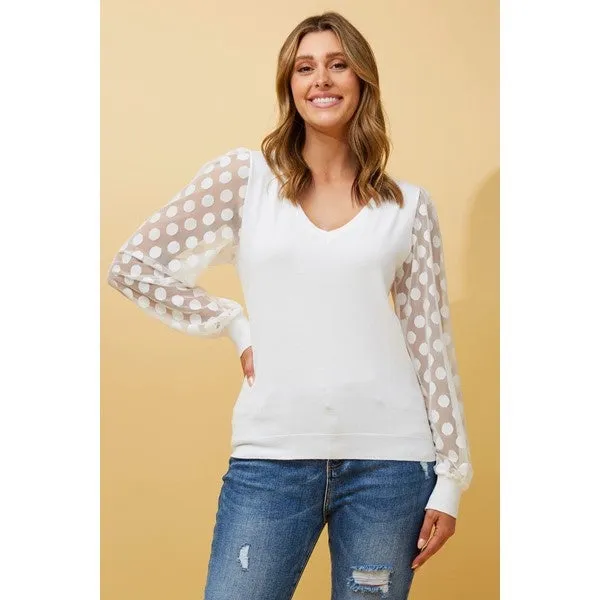 HENRIETTA POLKA DOT KNIT JUMPER