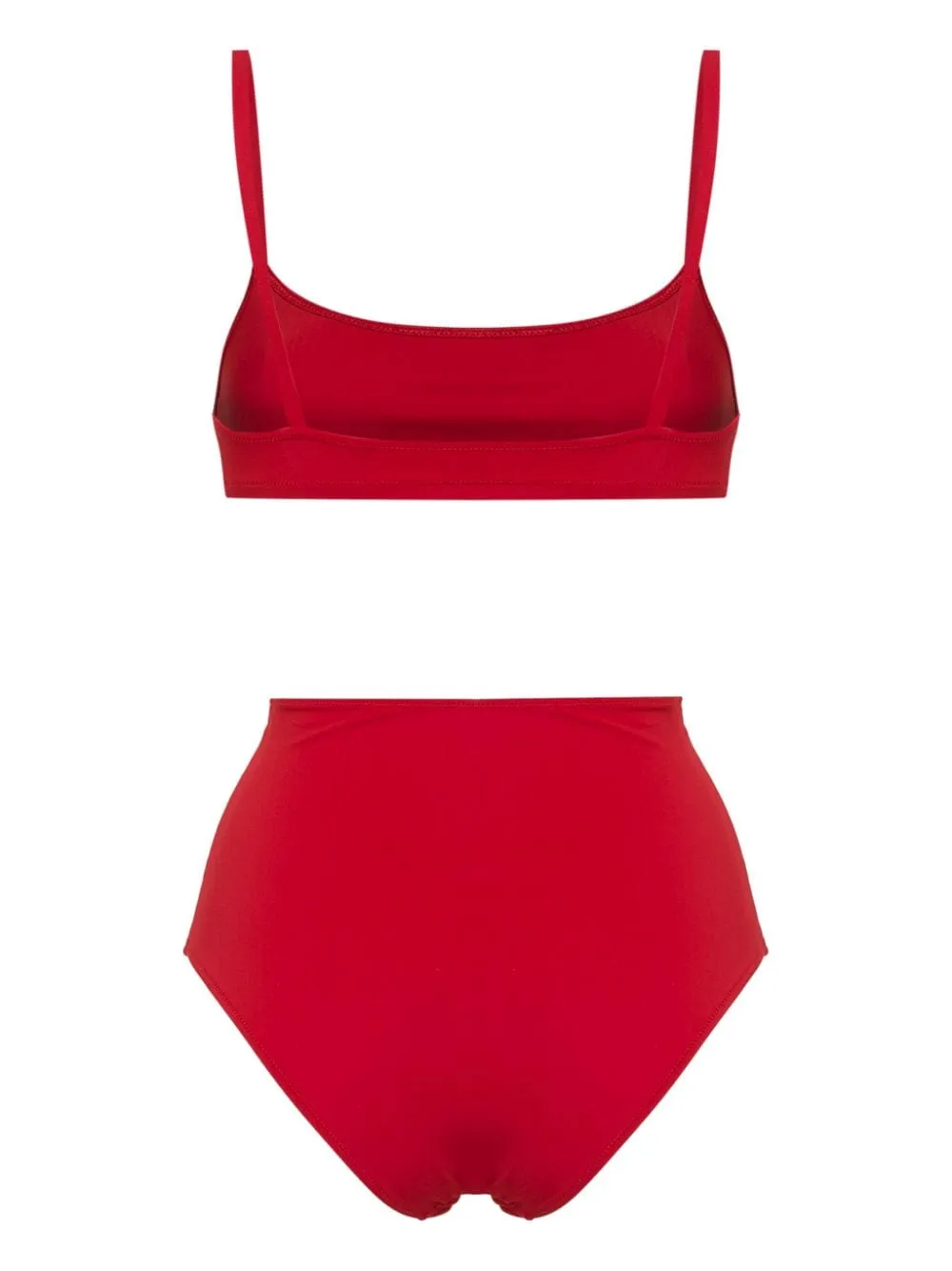 HIGH WAISTED BIKINI WITH STRAIGHT NECKLINE TOP