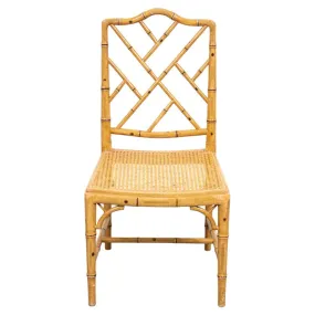 Hollywood Regency Style Faux Bamboo Side Chair