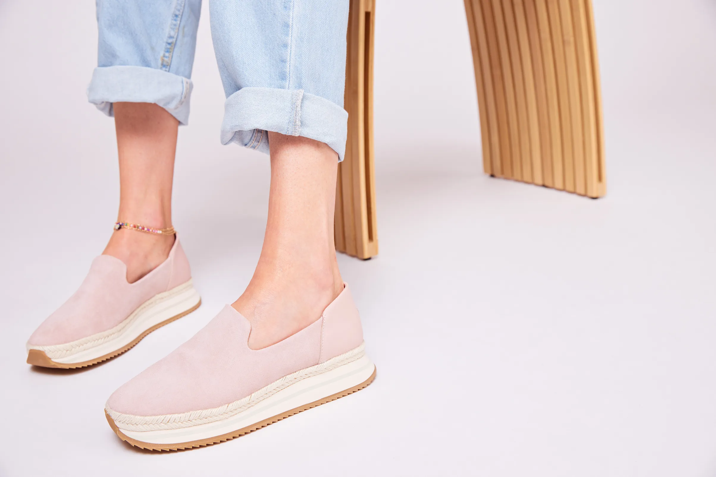 Jocelyn Espadrille Sneaker - Ballet Pink Suede/Leather