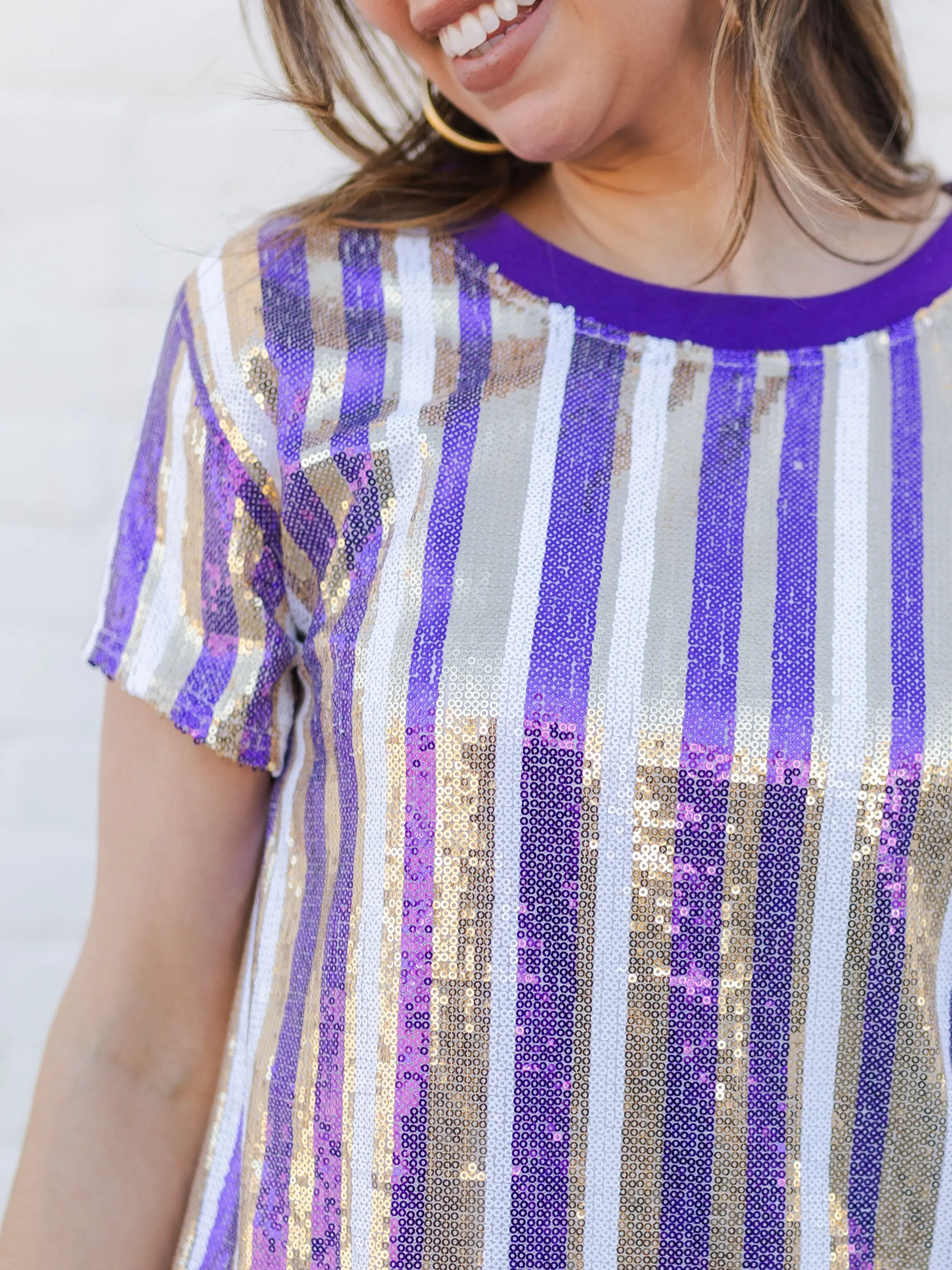 Julia Dress | Purple   Gold