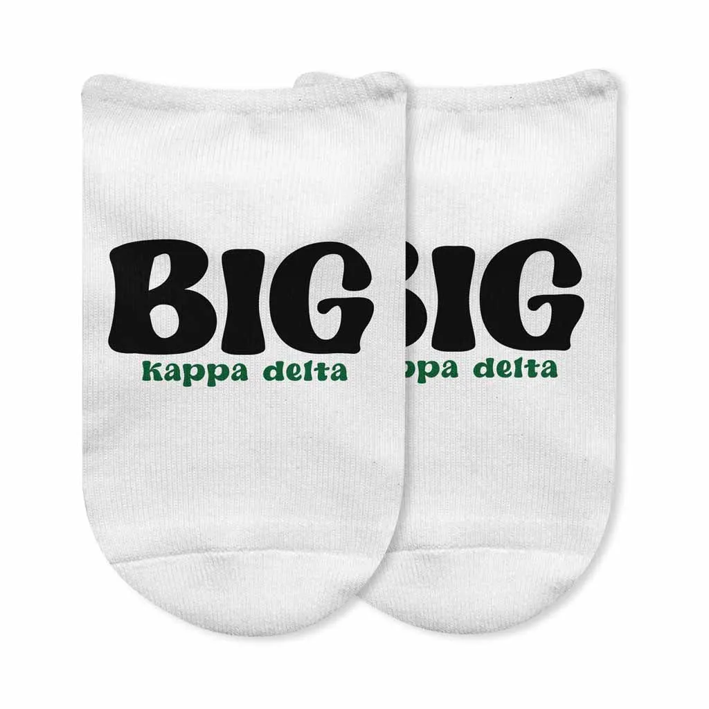 Kappa Delta No Show Socks for Bigs and Littles