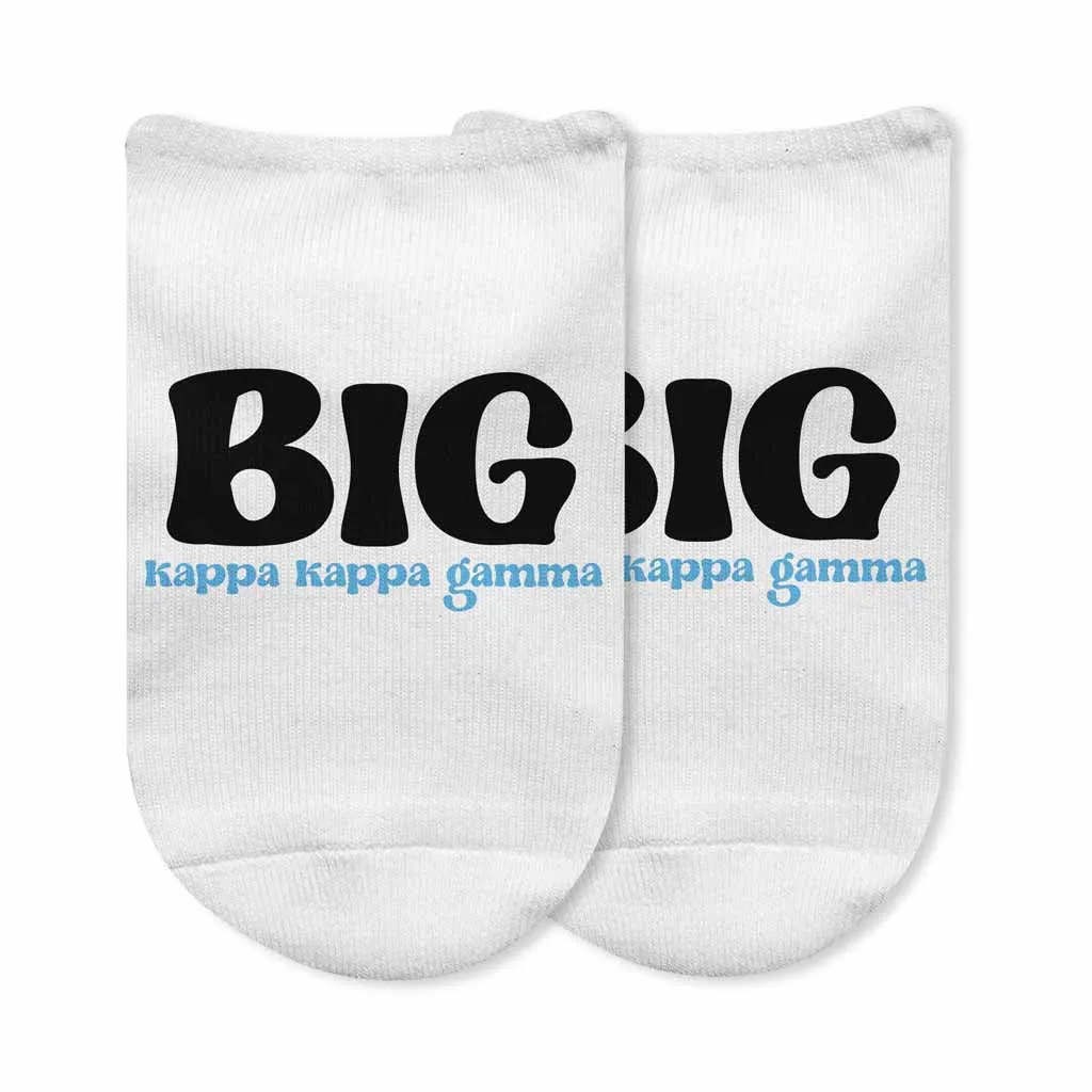 Kappa Kappa Gamma No Show Socks for Bigs and Littles