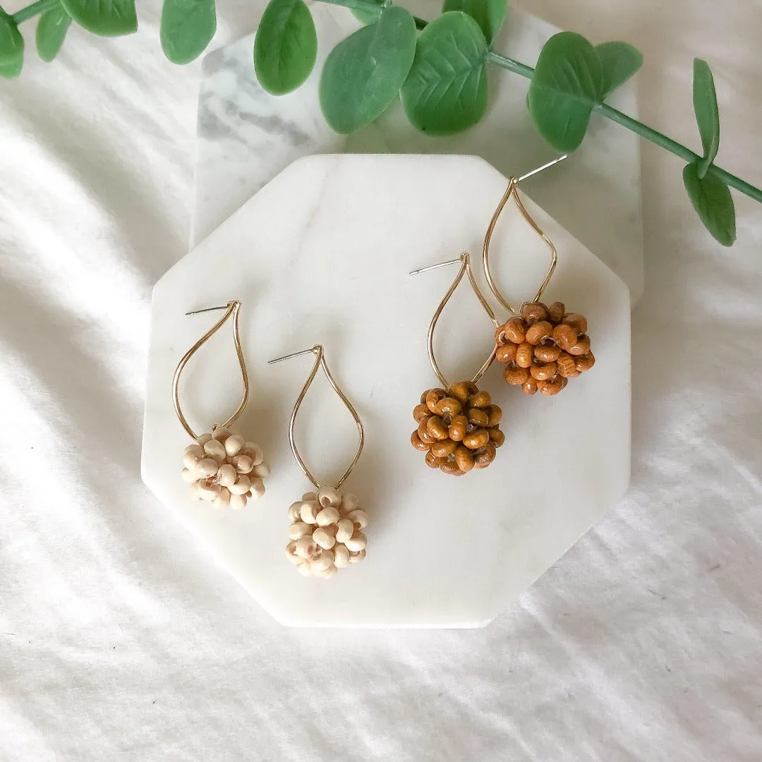 Koh Samui Bamboo Bead Earrings - LAST CHANCE