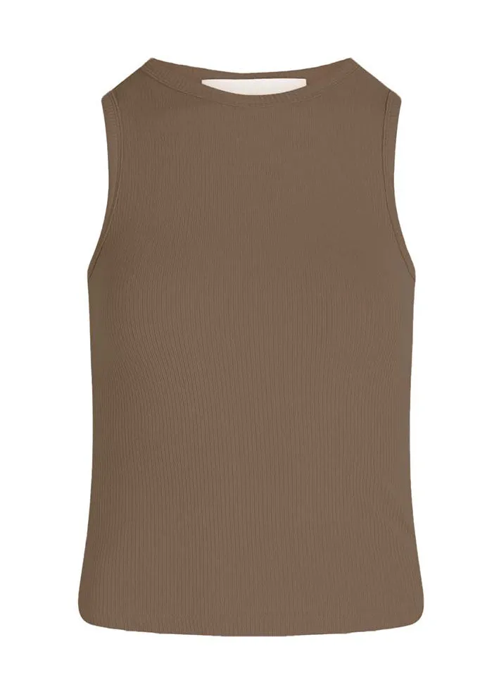 La Rouge Lisa Singlet Top - Brown