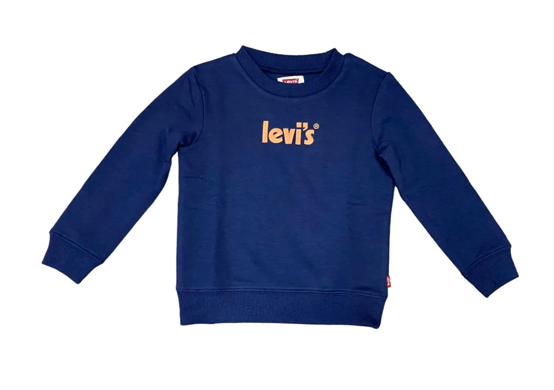 Levi's Kids Sweatshirt for children and boys with embroidered logo 9EH066-BCF academic blue