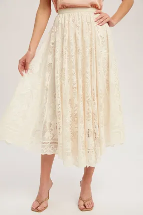 Lovely in Lace Midi Skirt