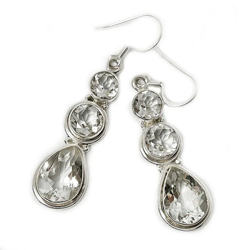 Luxe Clear Quartz Drop Earrings