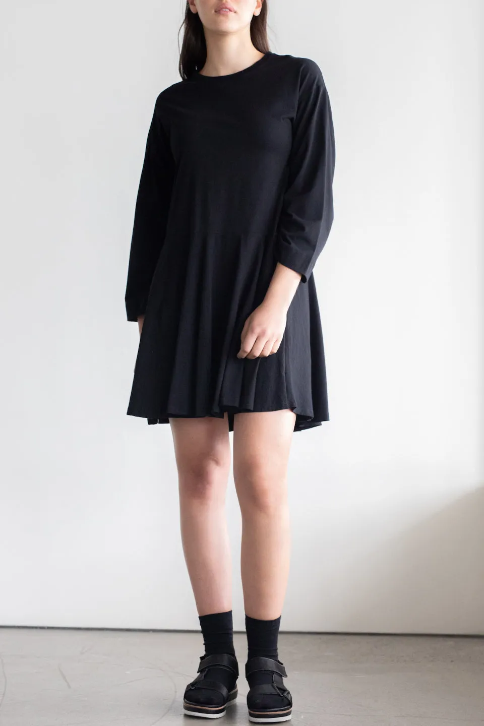 Margin Shift Black LS Dress