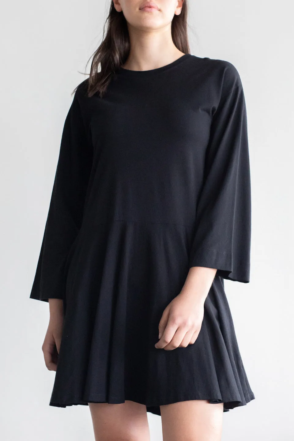 Margin Shift Black LS Dress