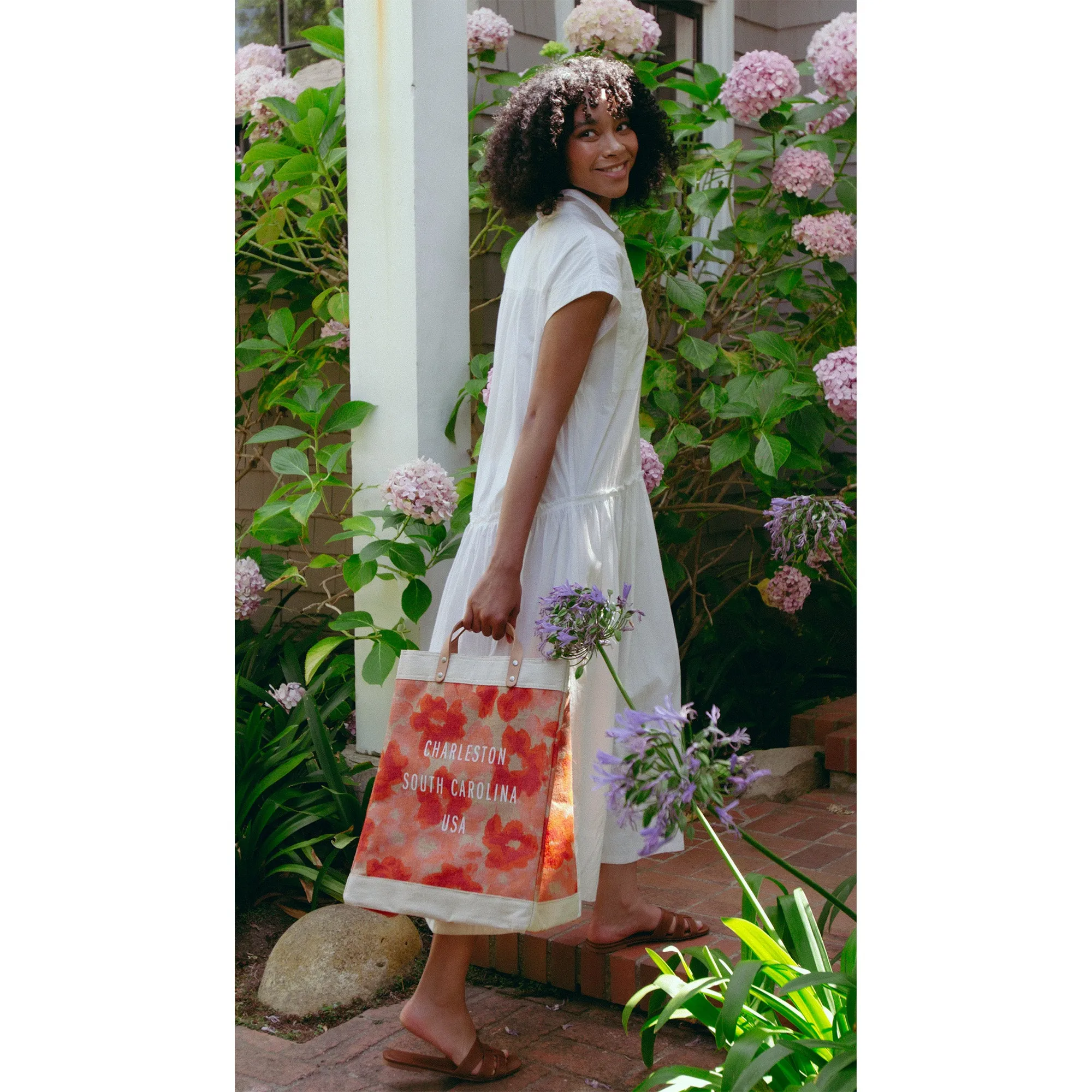 Market Bag in Bloom by Liesel Plambeck