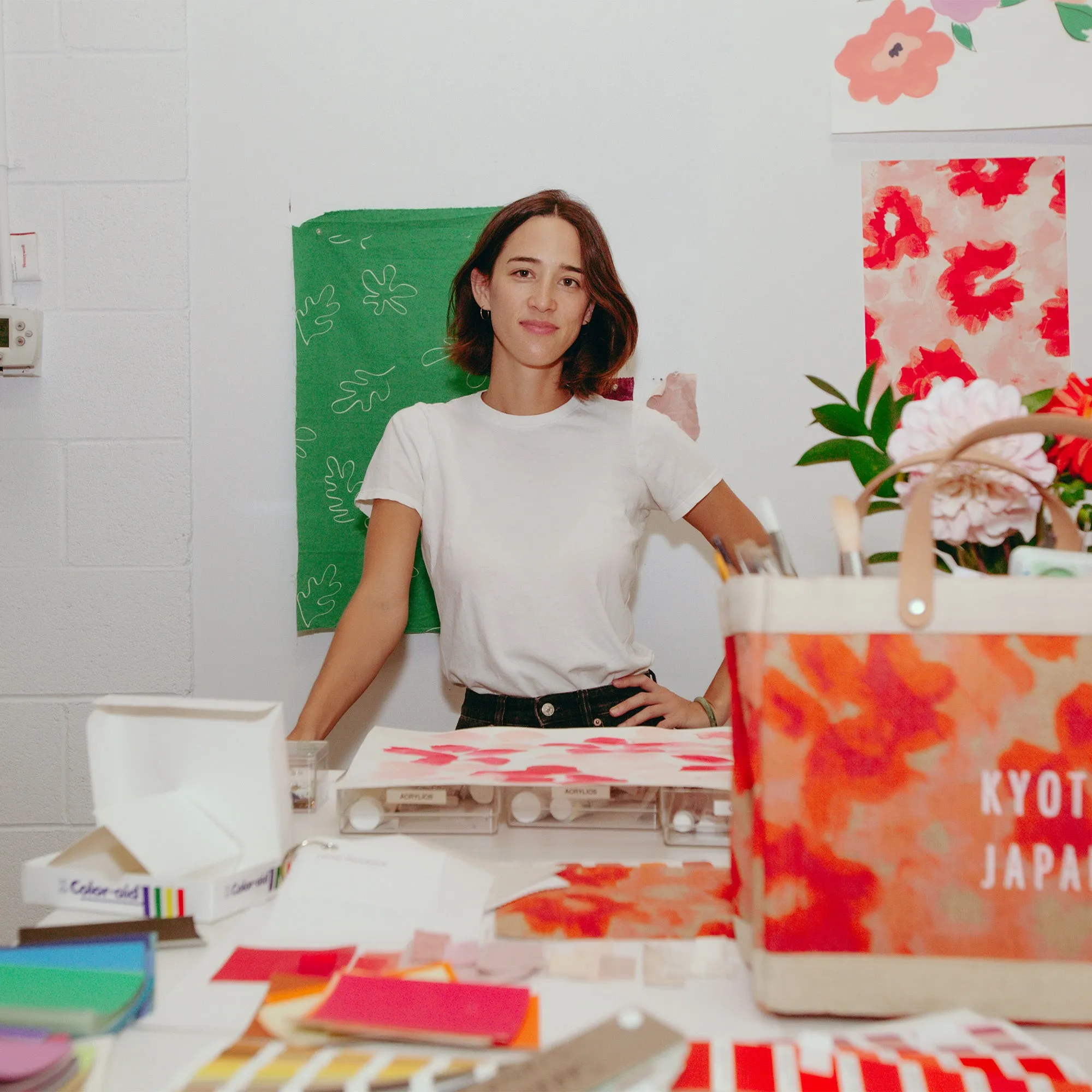 Market Bag in Bloom by Liesel Plambeck