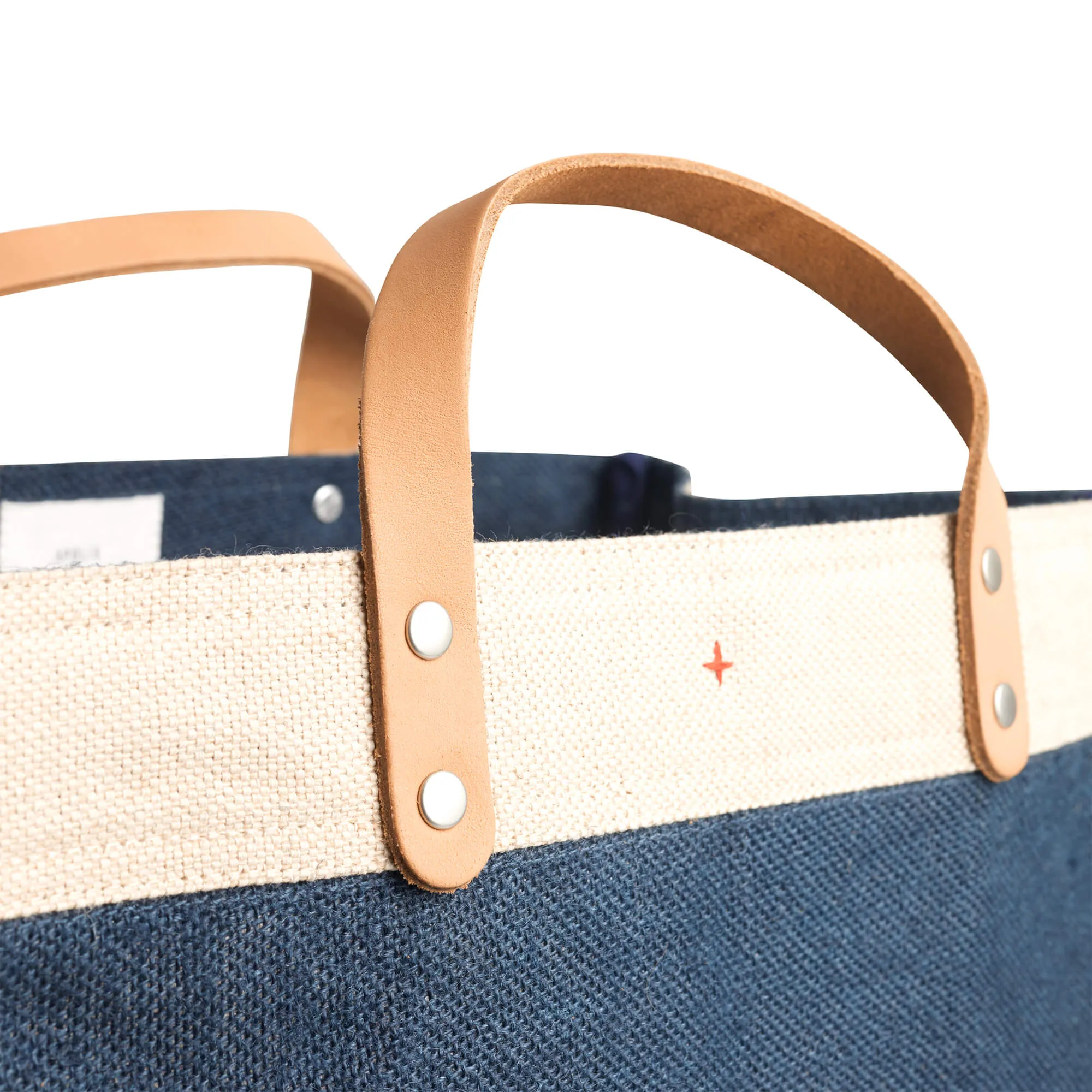 Market Bag in Navy with Monogram