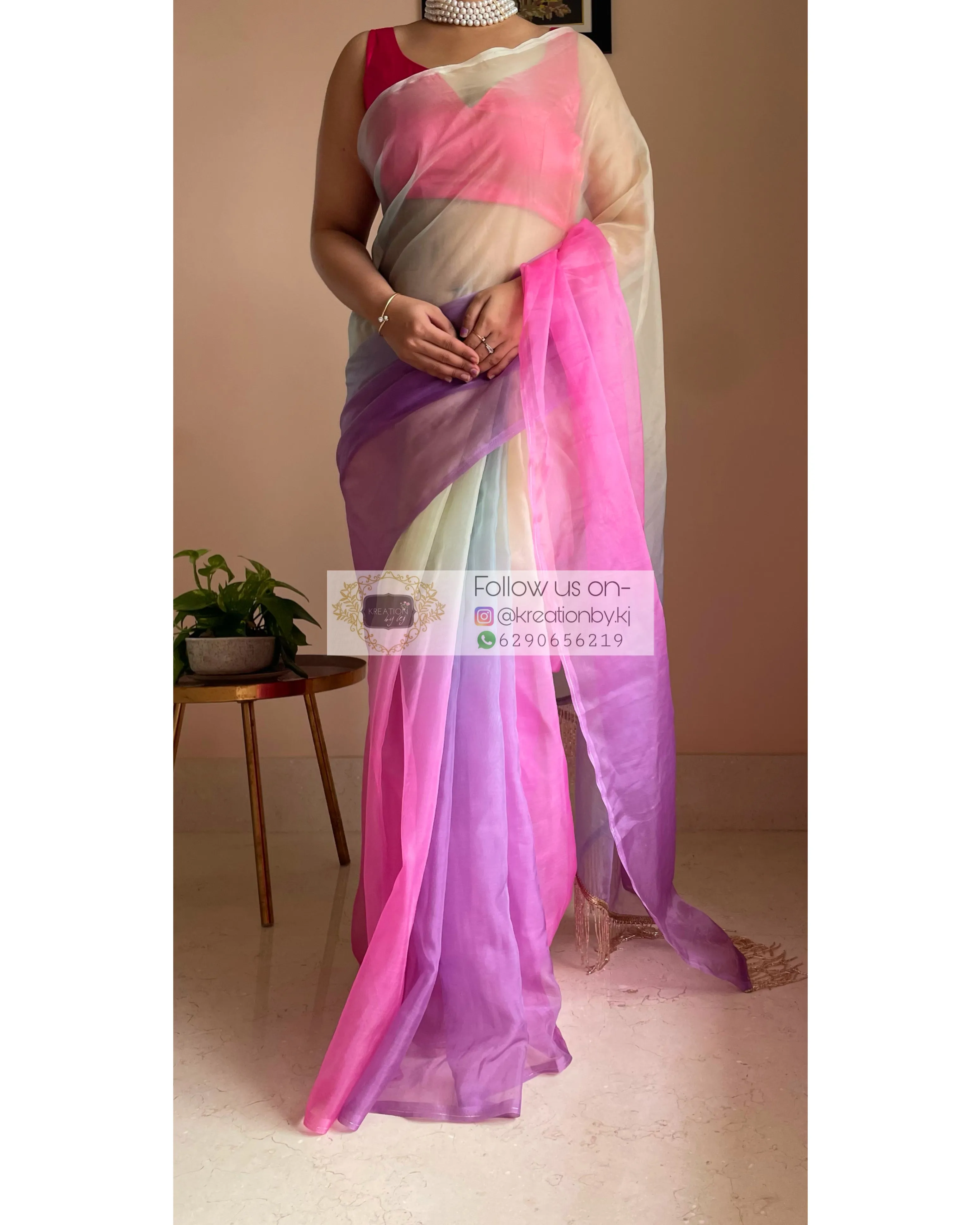 Marshmallow Martini Ombré Saree