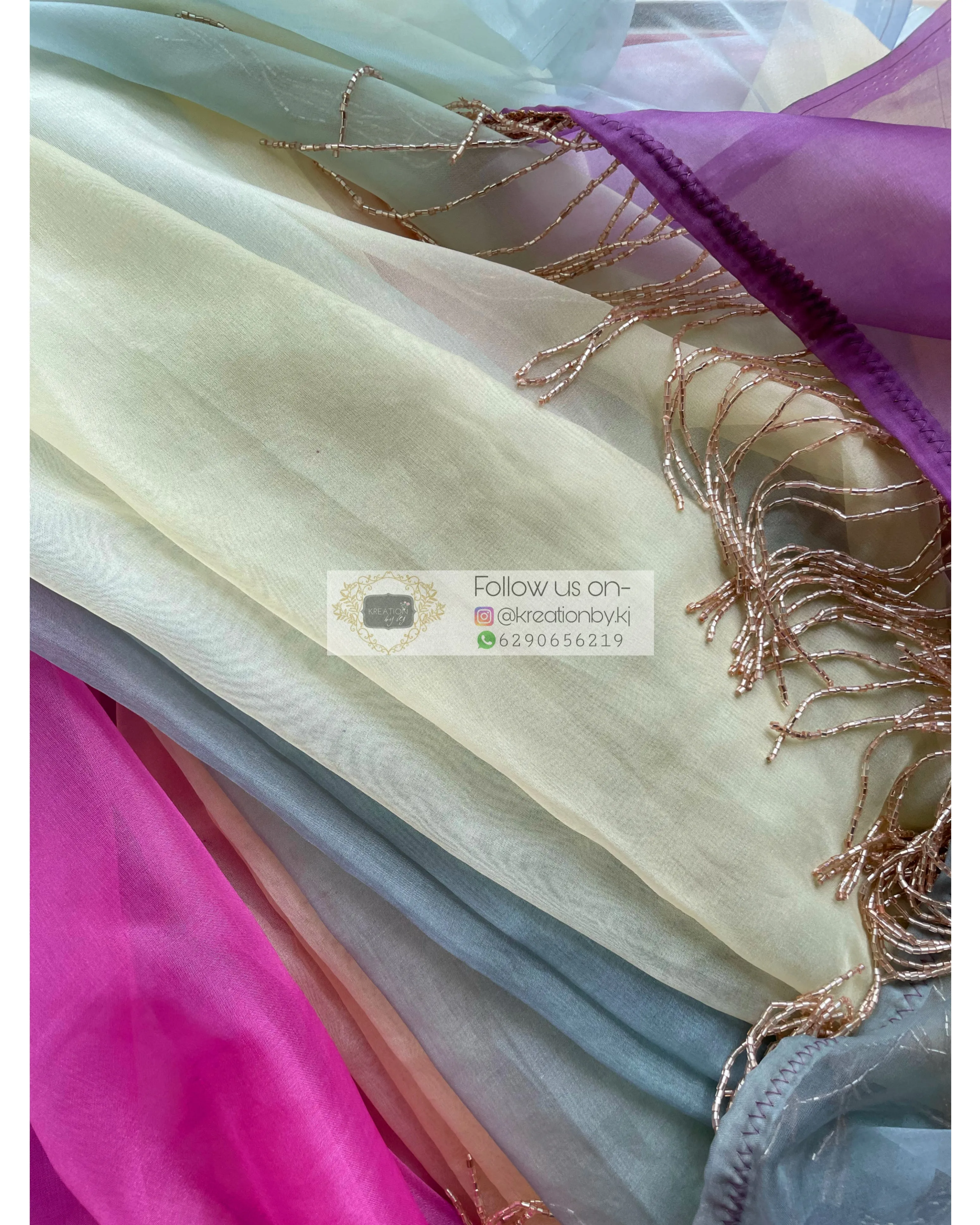 Marshmallow Martini Ombré Saree