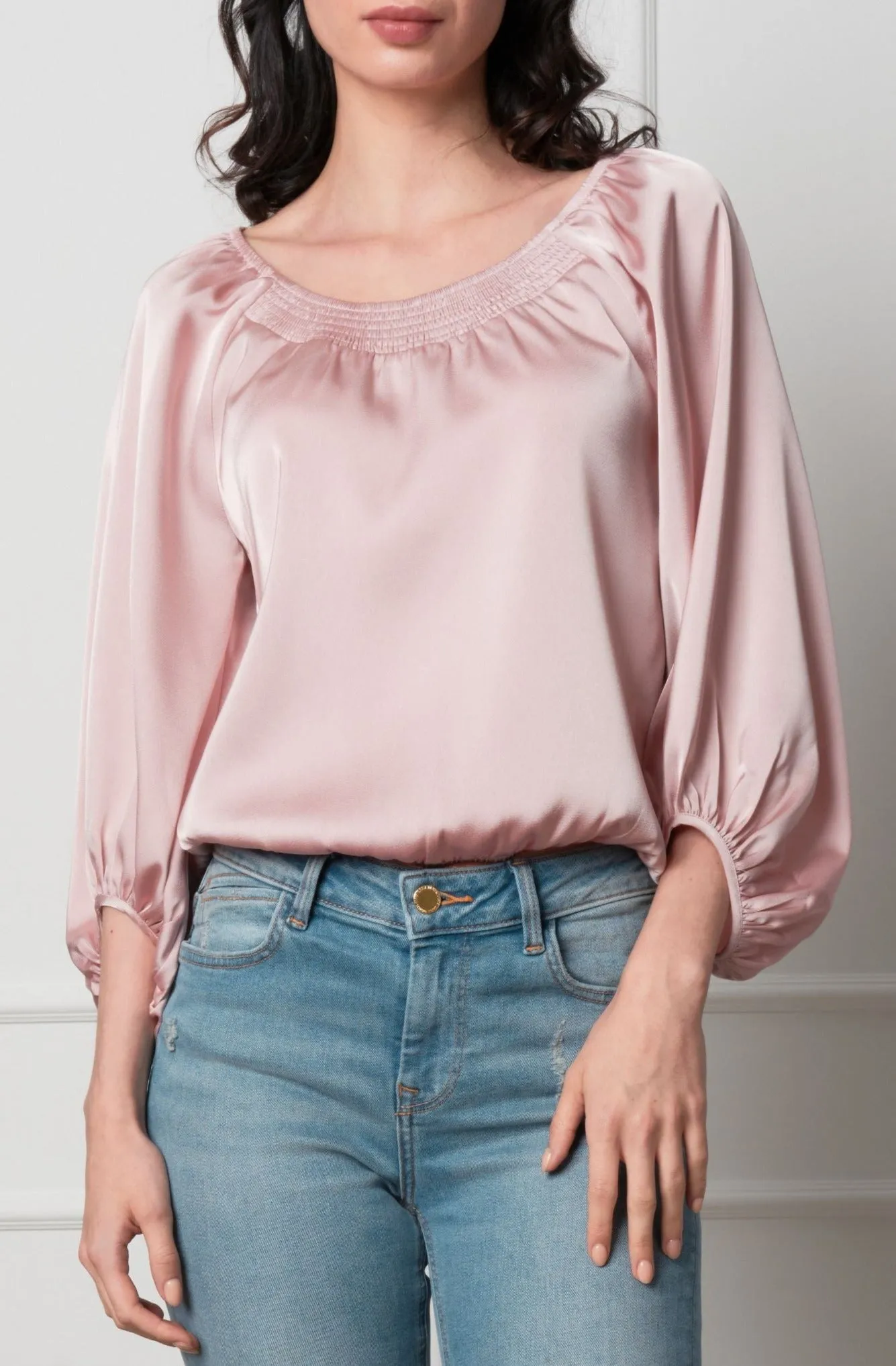 Maya Matte Satin Blouse