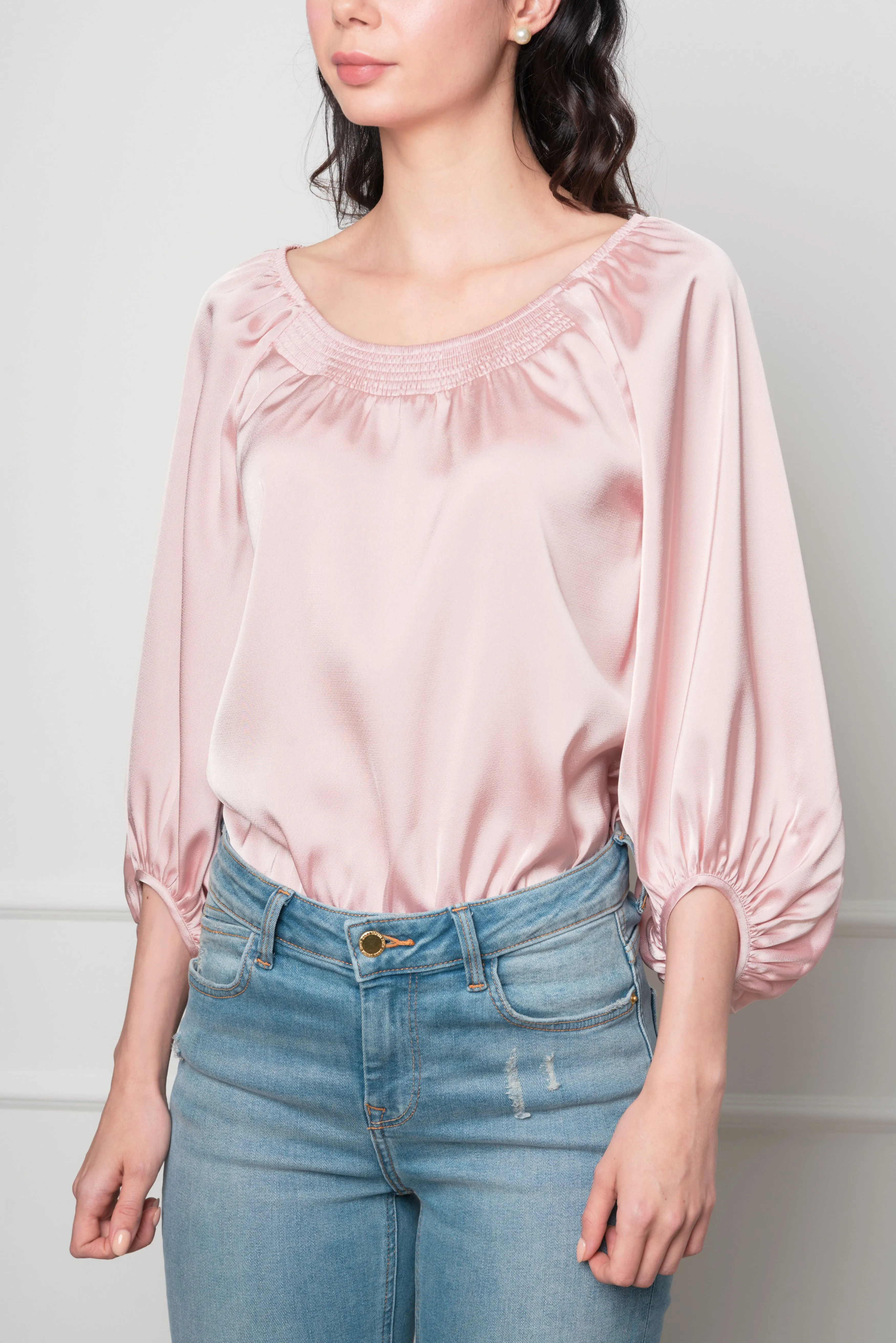 Maya Matte Satin Blouse