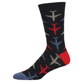 Mens Airplanes Crew Socks