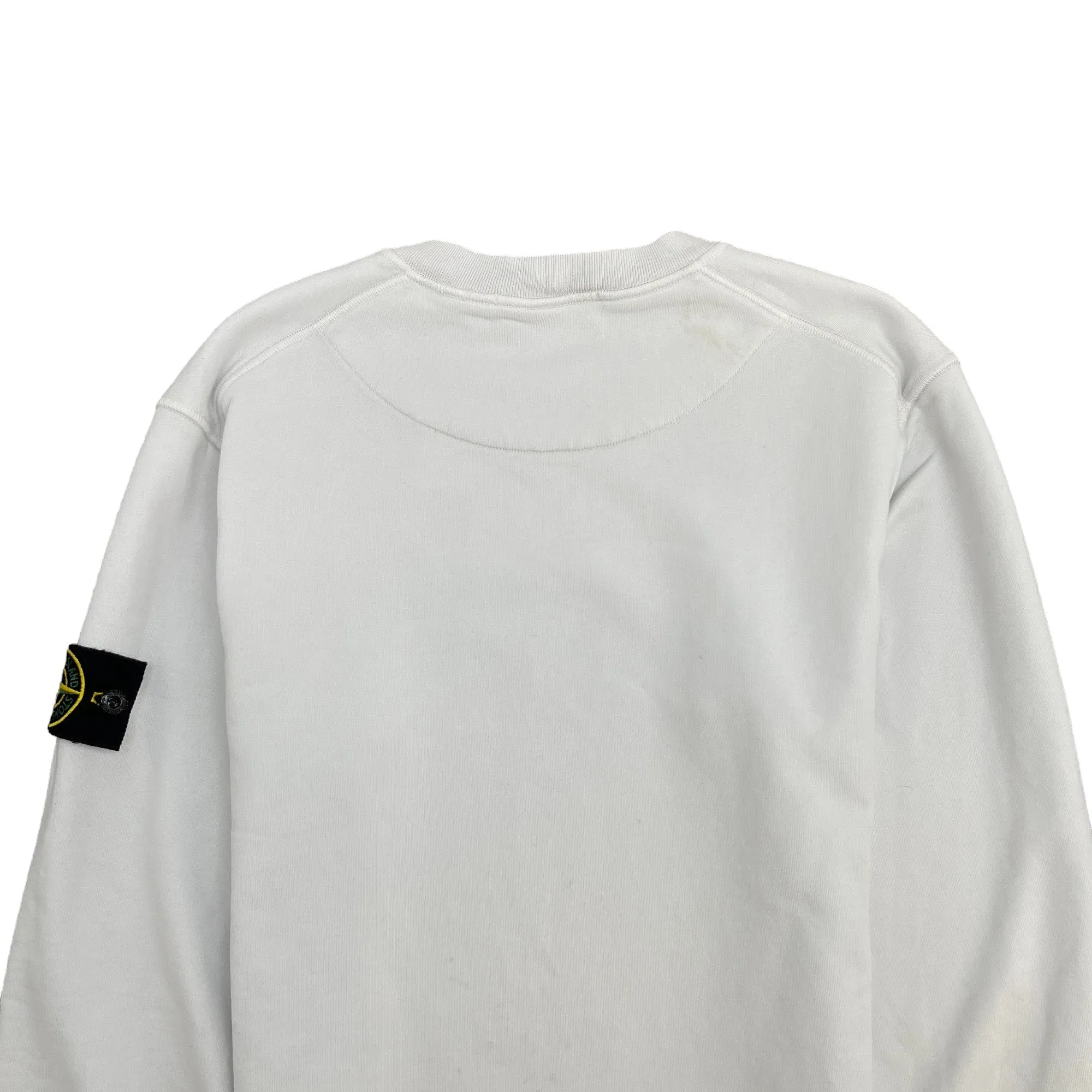 Men's Applique Logo Sweatshirt White Size M