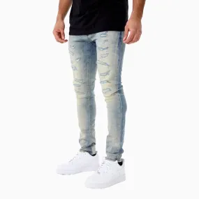 Men's Crushed Rolled Ross Denim Pants