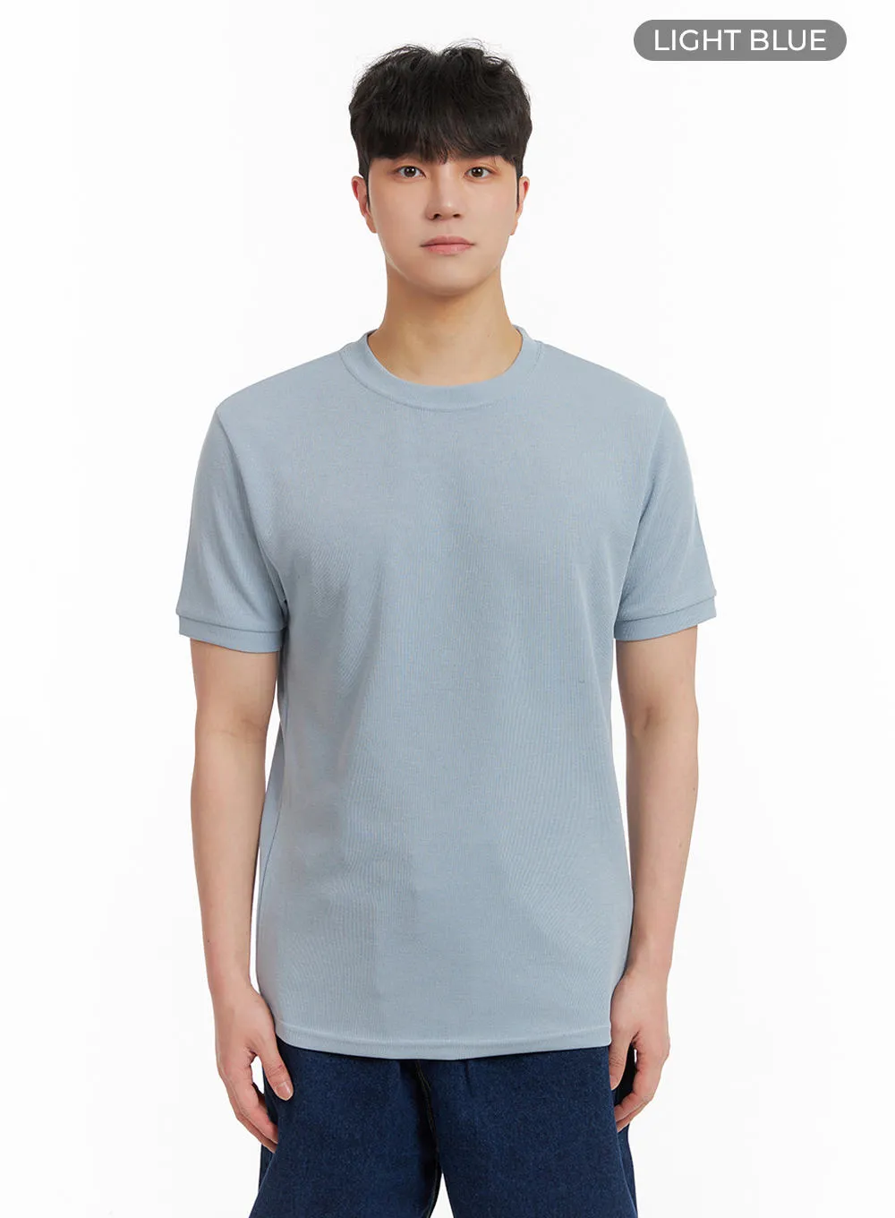 Men's Solid Basic T-Shirt IA402