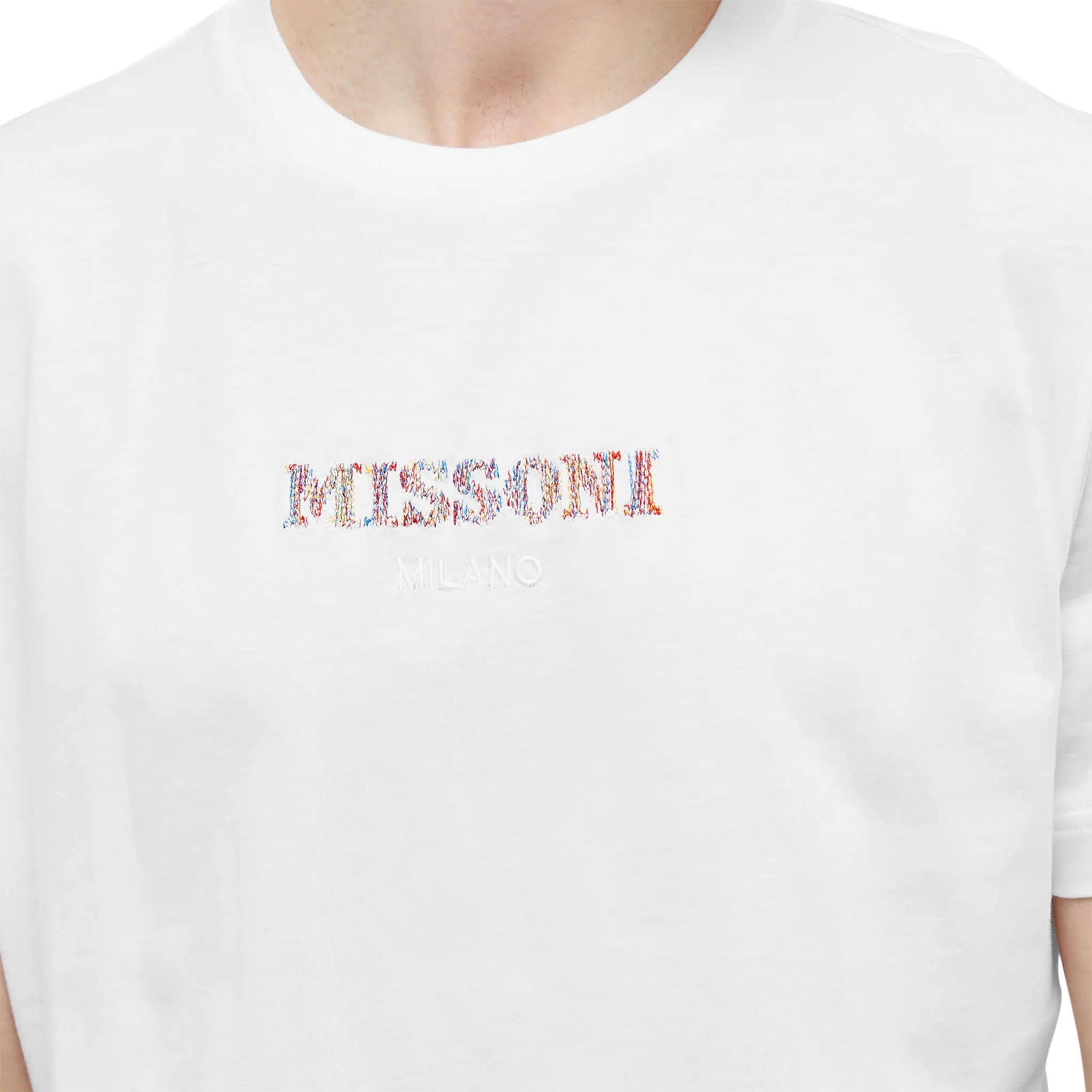 Missoni Embroidered Logo Optic White T Shirt