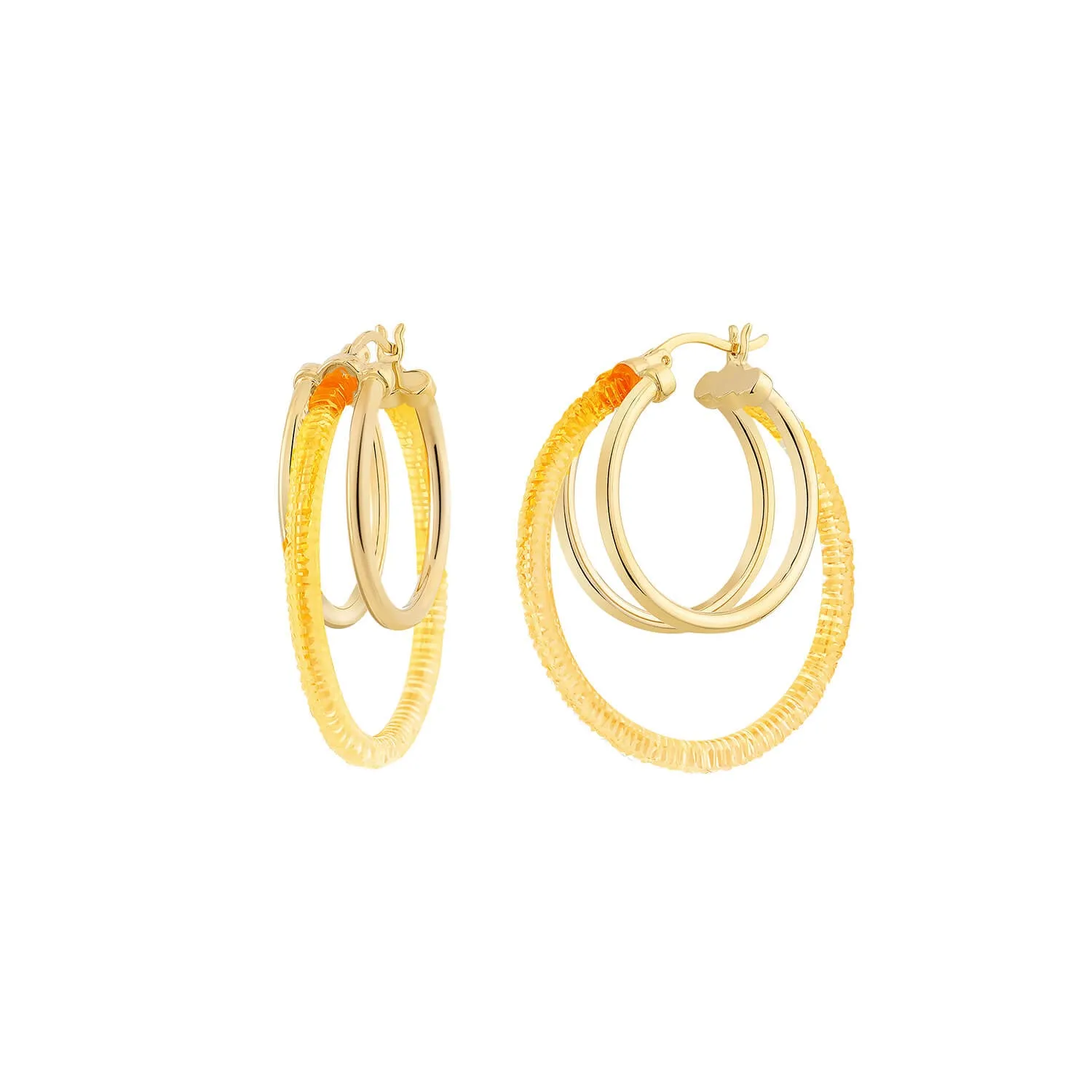 Multi Lucite Hoop Earrings