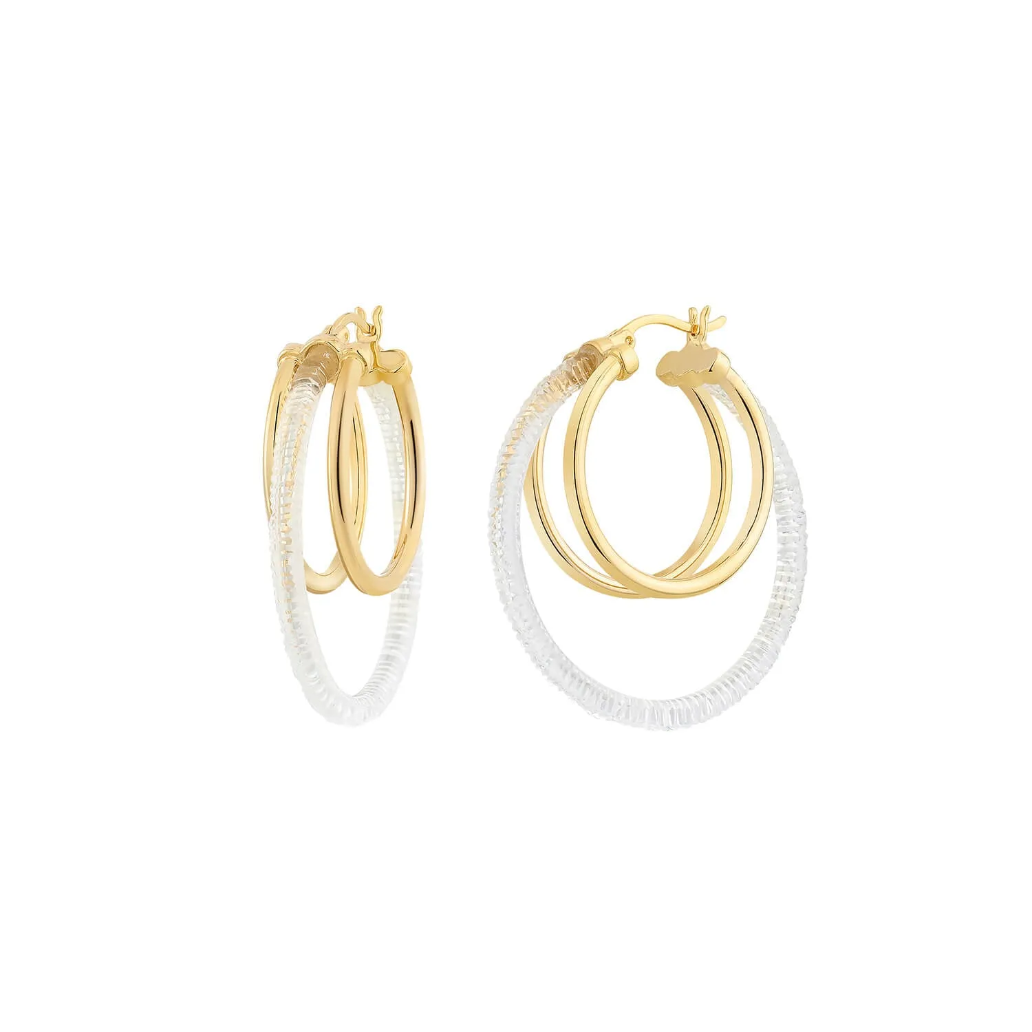 Multi Lucite Hoop Earrings