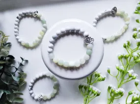 New Jade and Howlite Beaded Bracelet || Reiki Infused