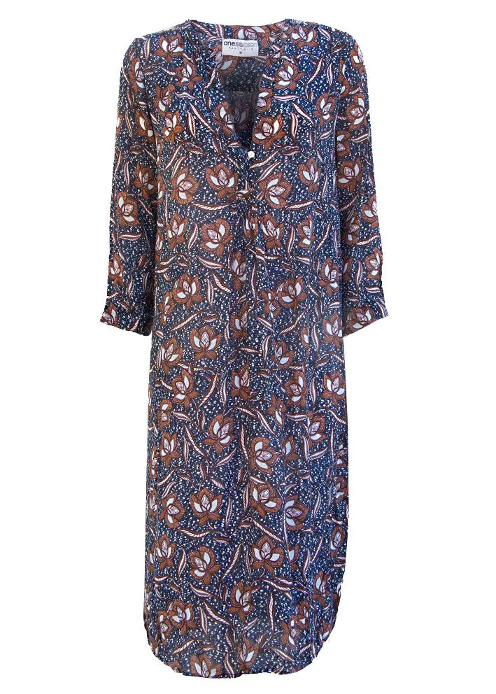 One Season Papy Seychelles Viscose Kjole - Navy