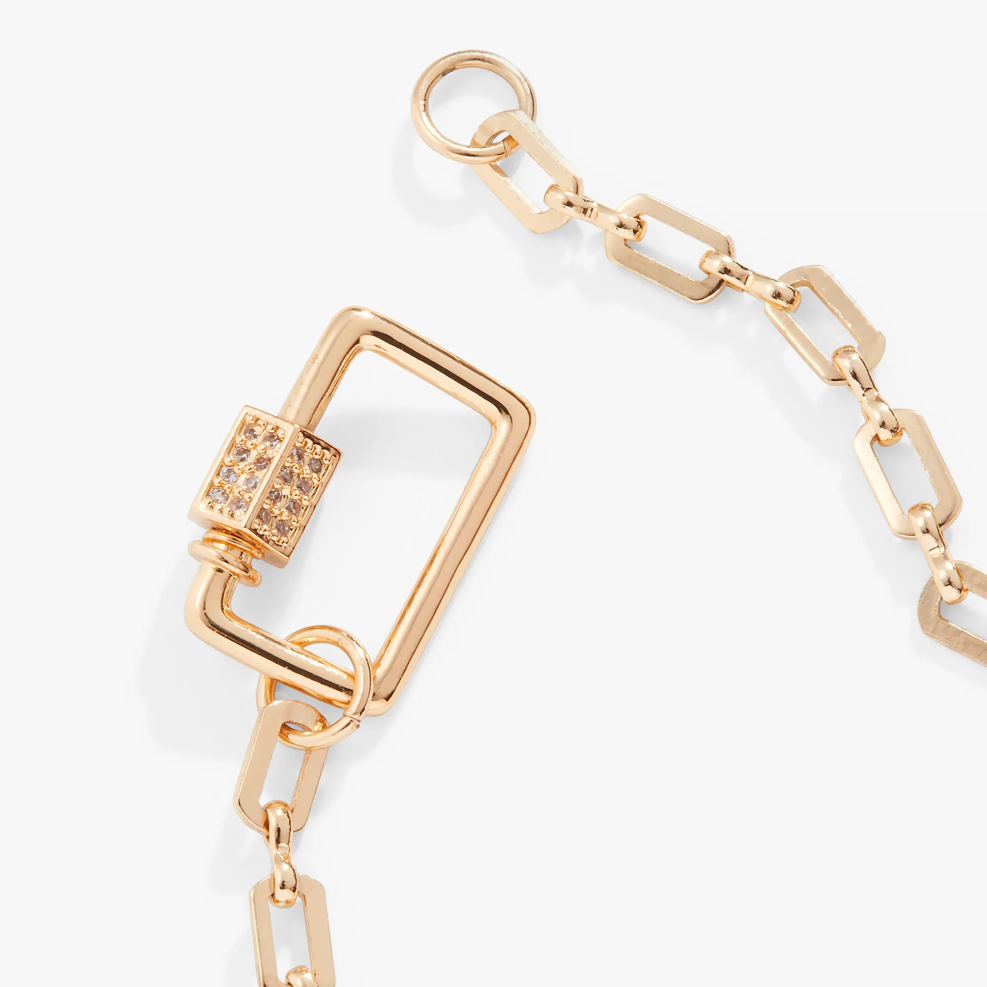 Open Link Square Carabiner Bracelet