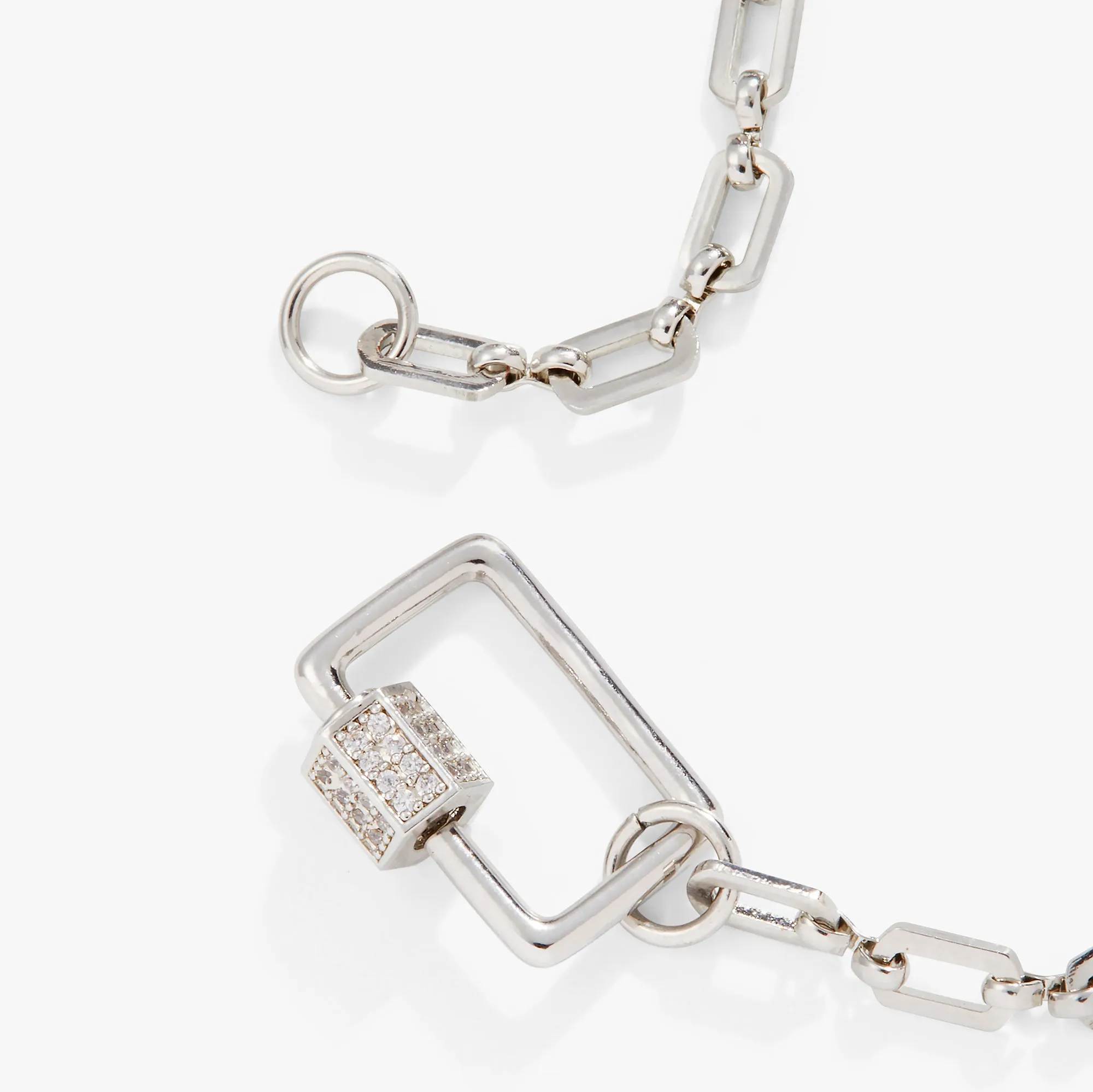 Open Link Square Carabiner Bracelet