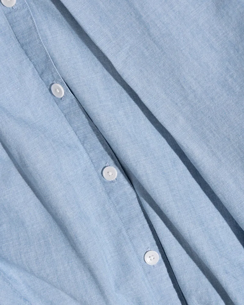 Organic Chambray Peasant Blouse