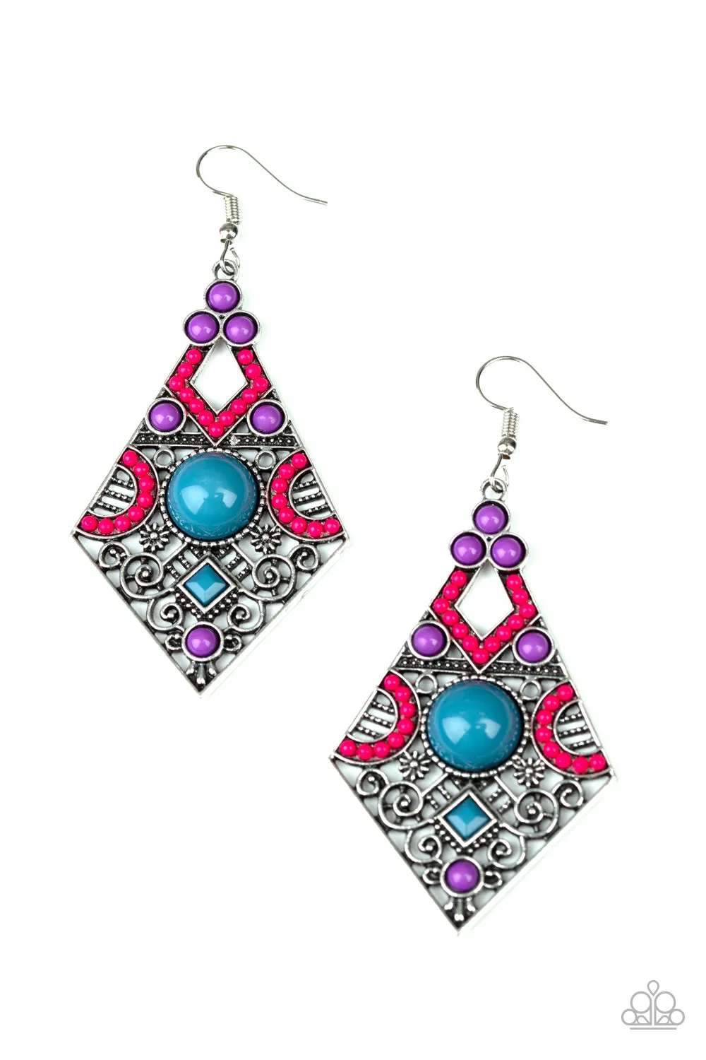 Paparazzi Accessories - Malibu Meadows #E308 Peg - Multi Earrings