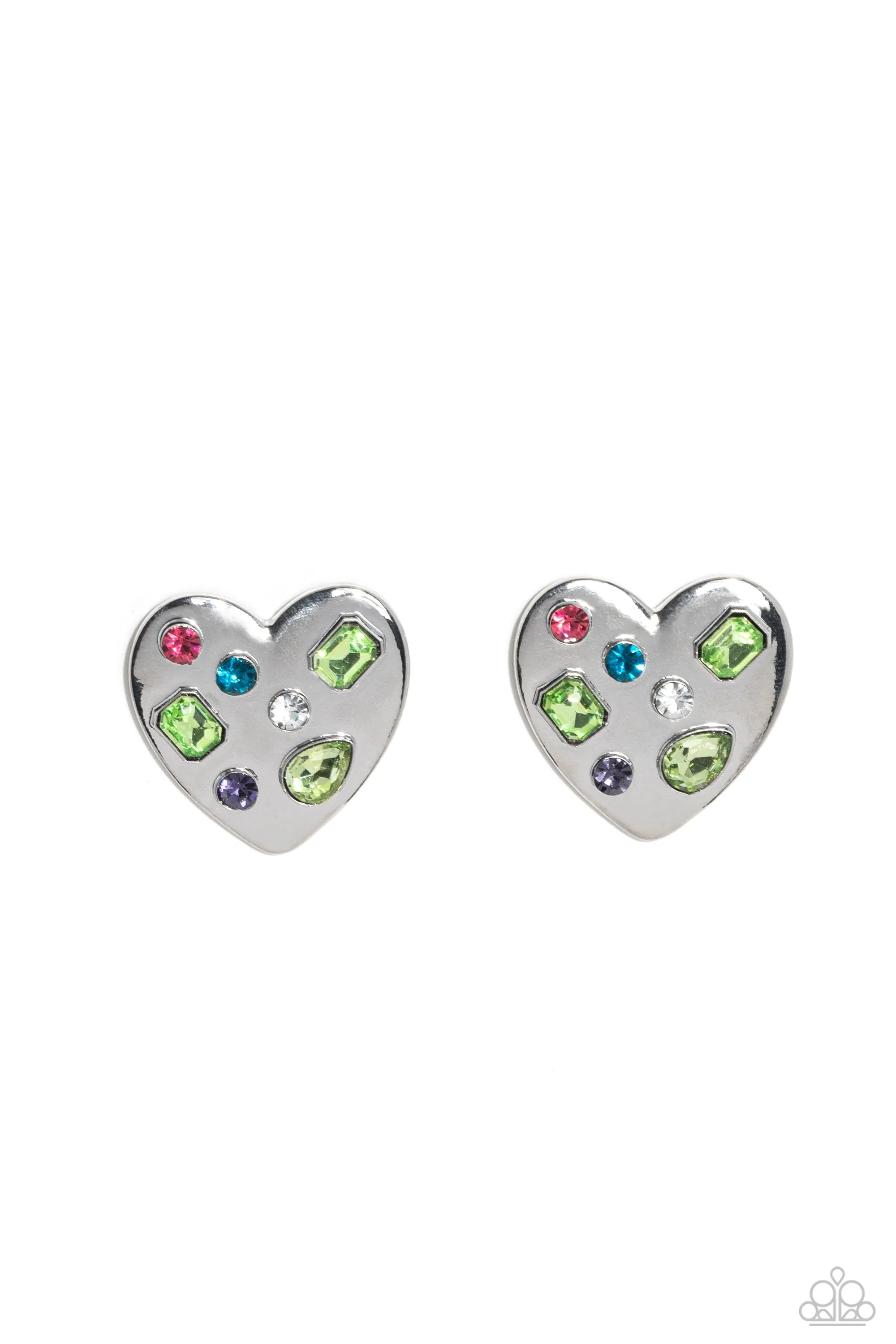 Paparazzi Relationship Ready Green Post Earrings