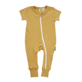 Parade Organics Ochre 2-Way Zip Short Sleeve Romper