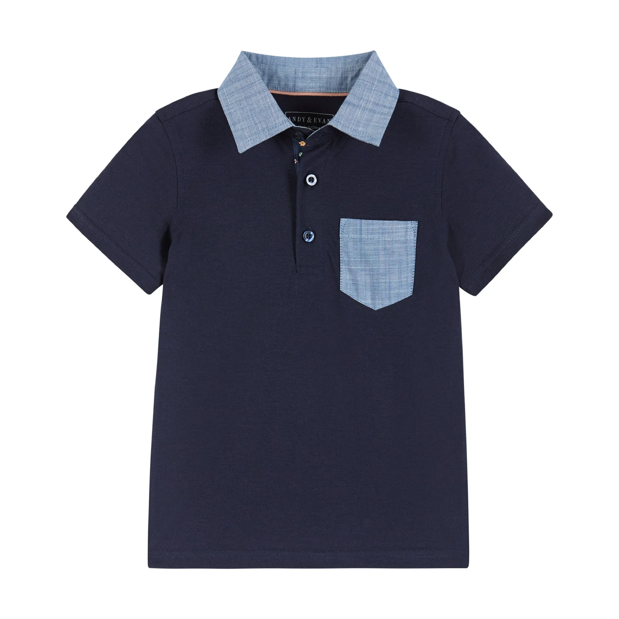 Polo & Short Set | Navy Chambray