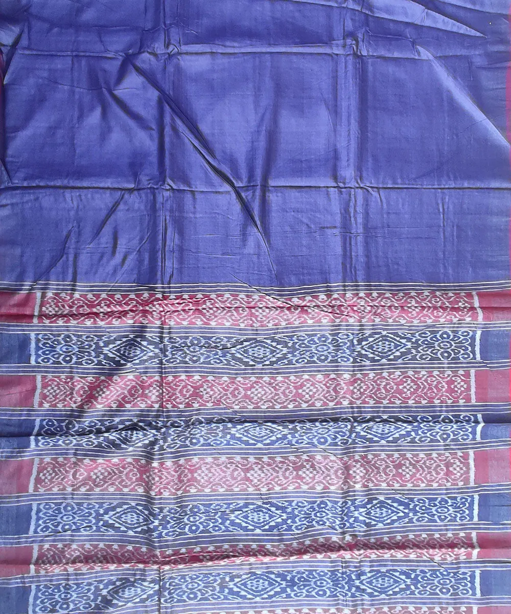 Purple multicolor tussar silk handloom gopalpur saree