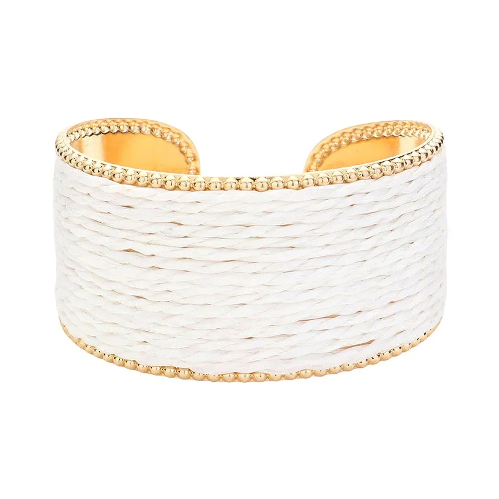 Raffia Cuff Bracelet