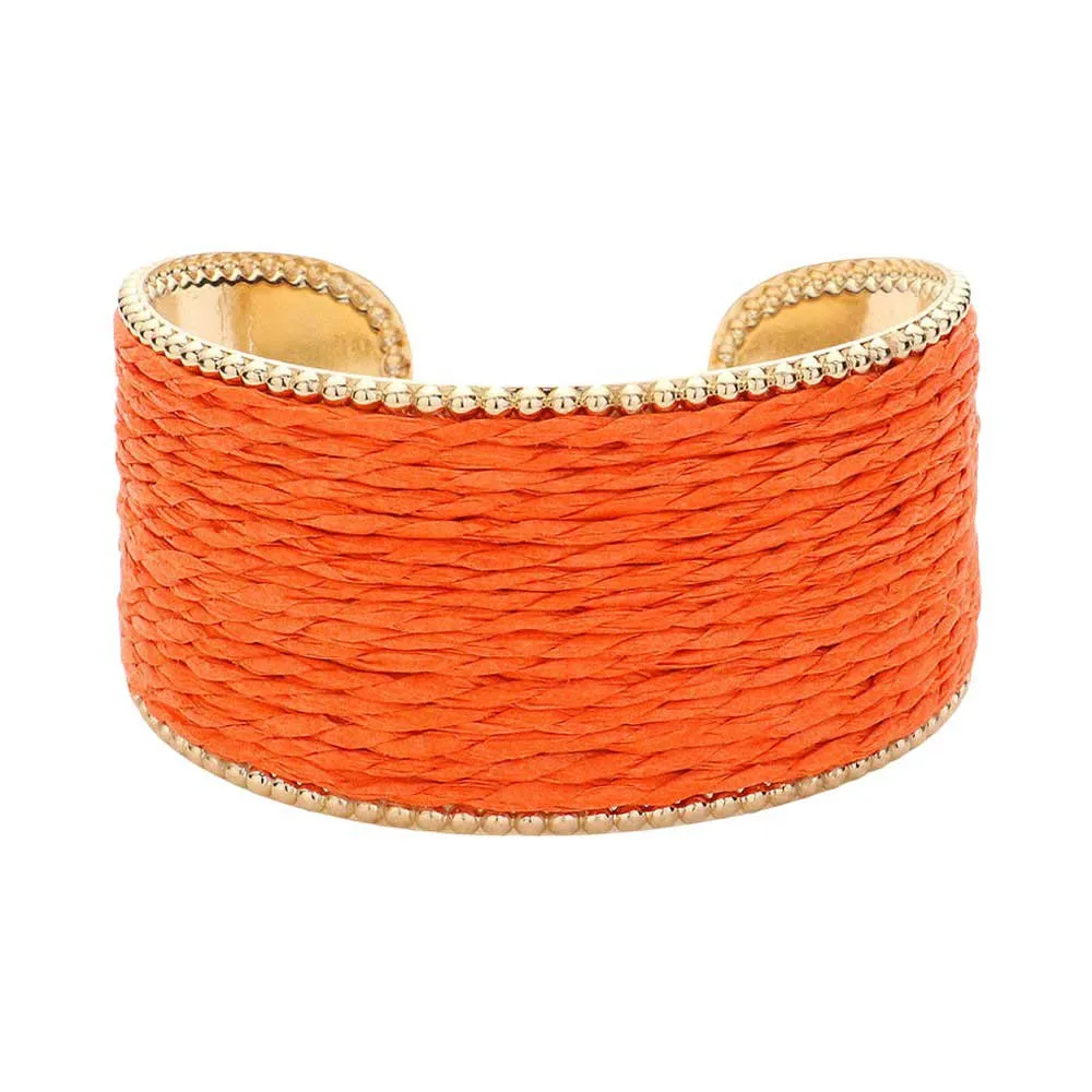 Raffia Cuff Bracelet