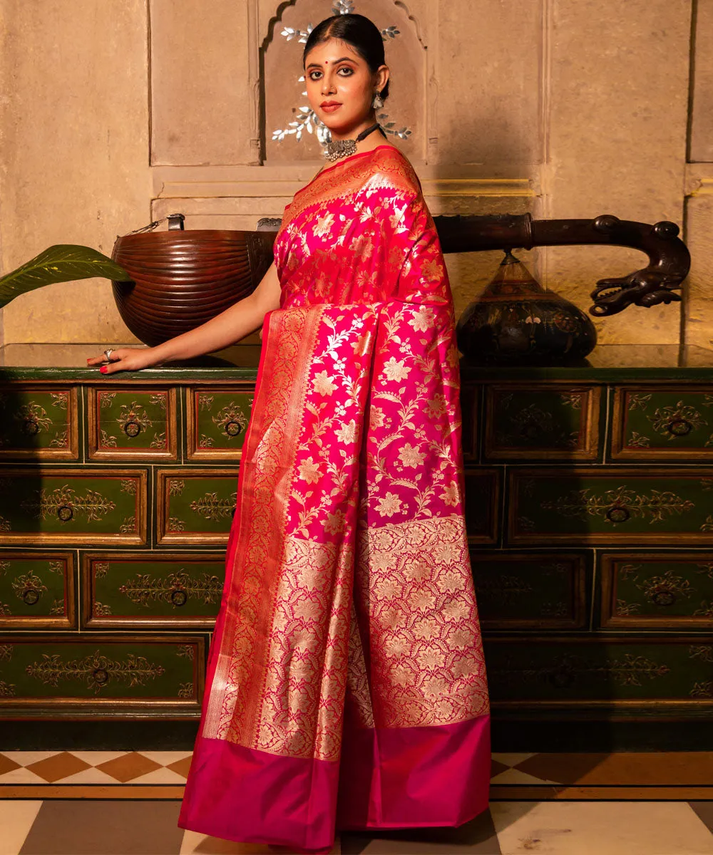 Rani silk handwoven banarasi saree