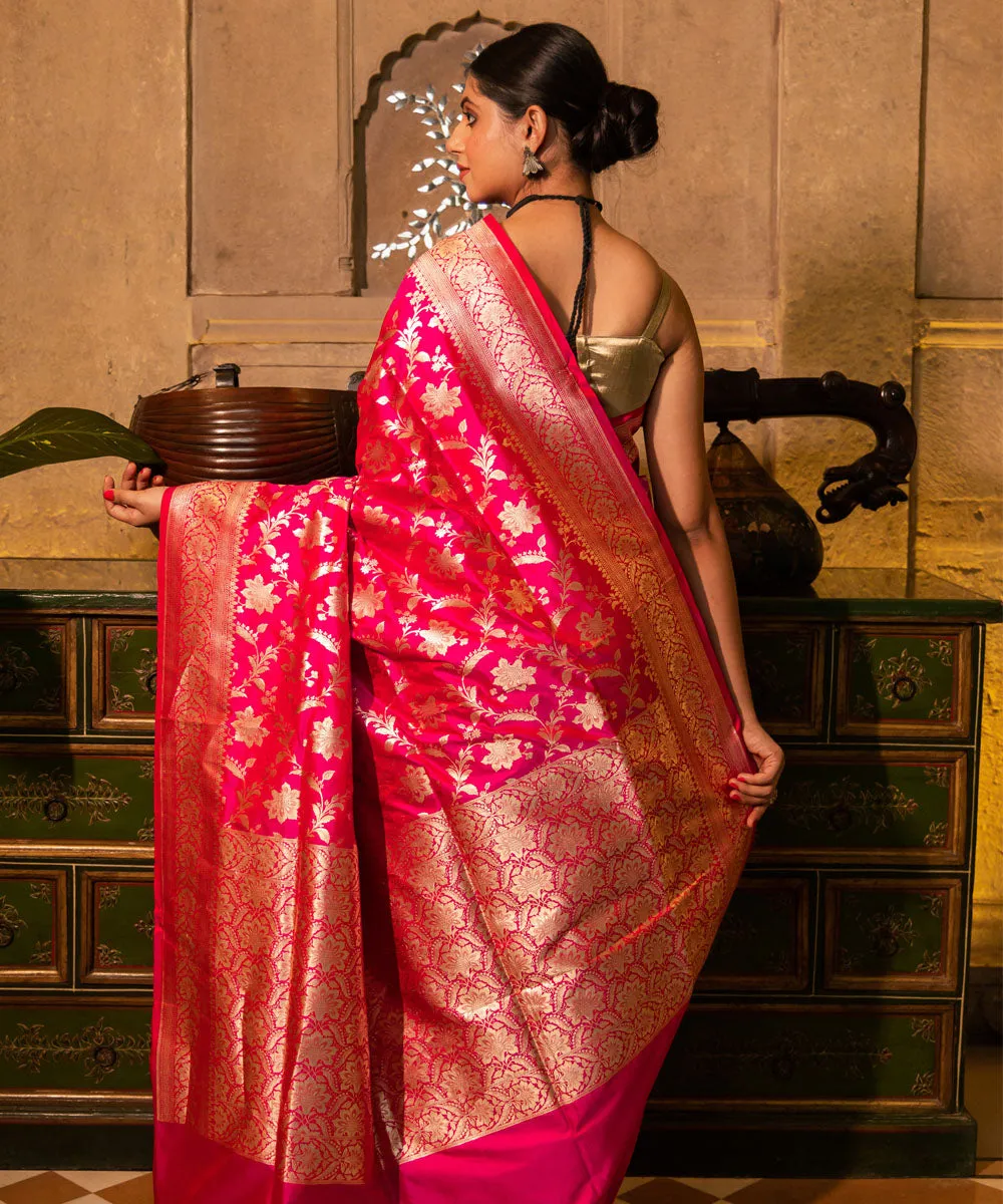 Rani silk handwoven banarasi saree